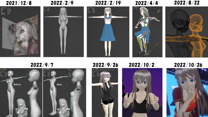 庭子ちゃん 3D 制作振り返り1